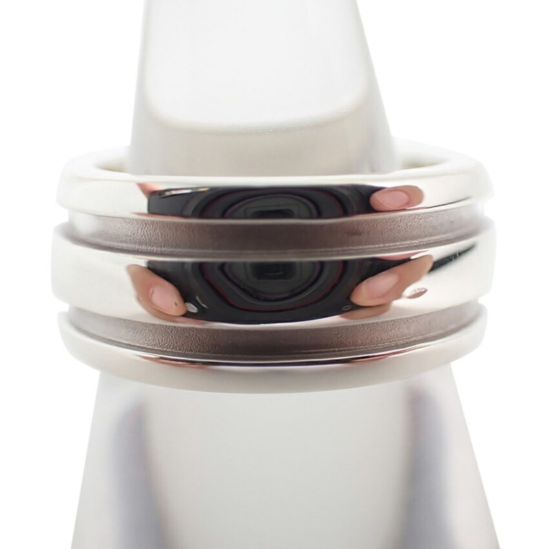 TIFFANY & Co. 925 Grooved Double Line Ring, Size 11: --- Catalog ---Category: SizeJP Size: 11US Size: 6Category: DesignType: Band ringGender: WomenMaterial: Sterling silver 925Category: GeneralBrand: Tiffany--- Item List ---Section: ConditionRanking: