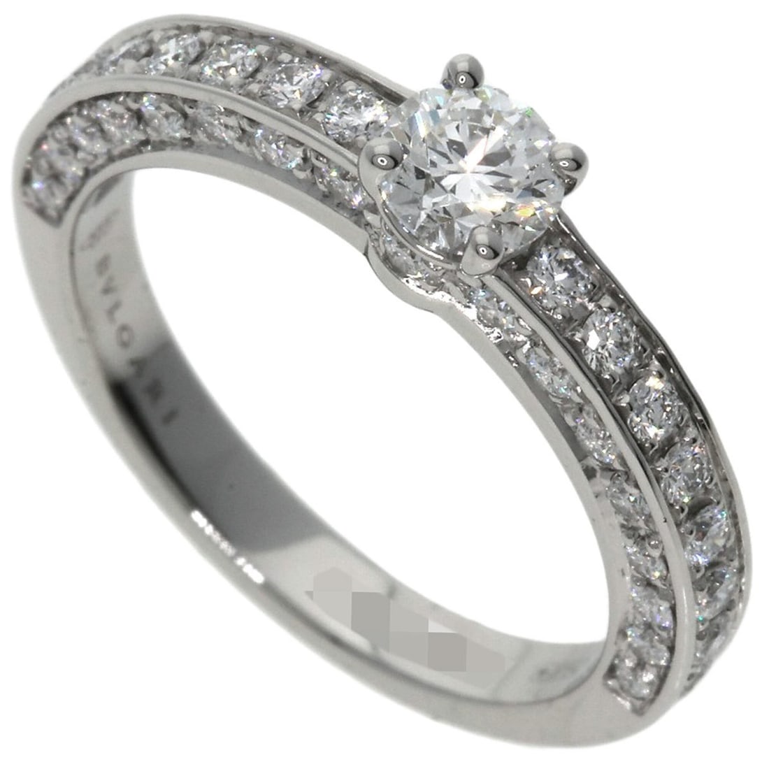 BVLGARI Dedicata Avanecia Diamond Ring, Platinum PT950, Women's.: --- Catalog ---Category: SizeJP Size: 8US Size: 4.5Category: DesignType: Band ringColor: PlatinumStone: DiamondGender: WomenMaterial: Platinum 950Category: GeneralBrand: Bvlgari--- Item List