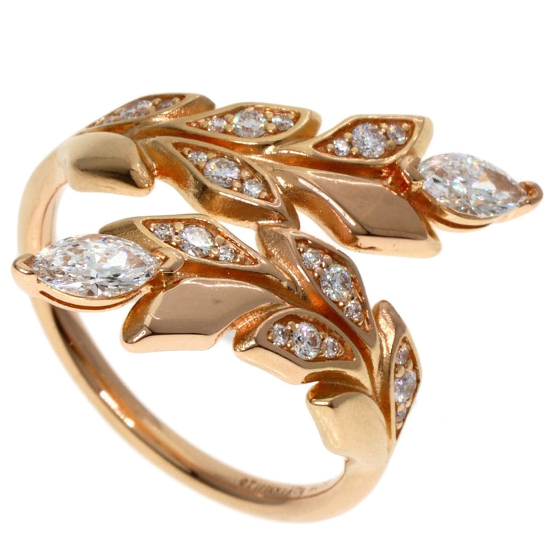 Tiffany & Co. Victoria Vine Bypass Diamond Ring, 18K Pink Gold, Women's. (1 of 18)