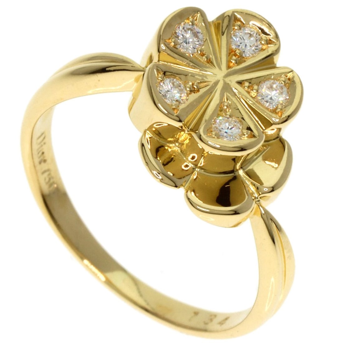 Christian Dior Dior Diamond Ring 18K Yellow Gold Women's (1 of 9)