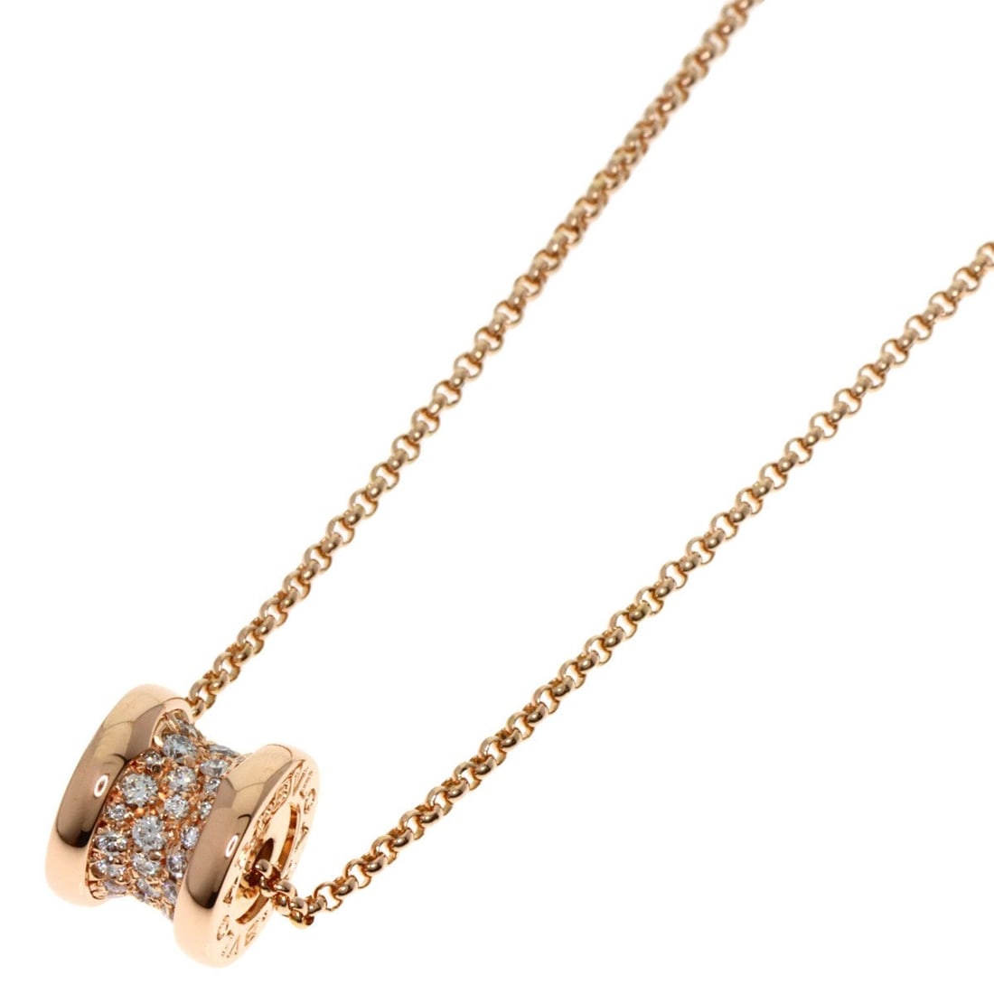 Bulgari B-zero1 Diamond Necklace, 18K Pink Gold, Women's BVLGARI (1 of 13)