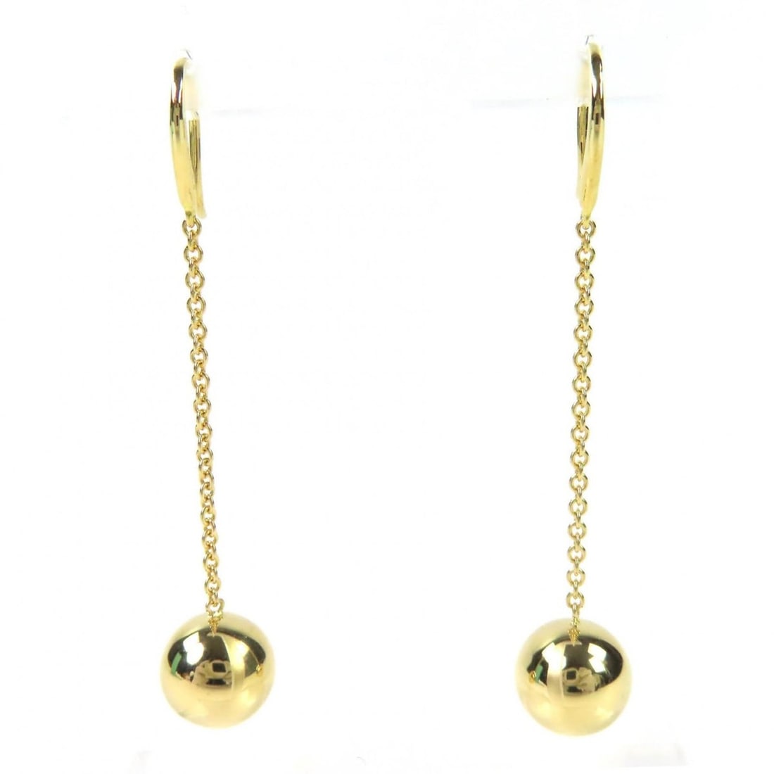 TIFFANY&Co. Tiffany HardWear Ball Earrings, Hook Type, Pair, 750 (YG) Gold, Made in Italy, Weight (1 of 11)