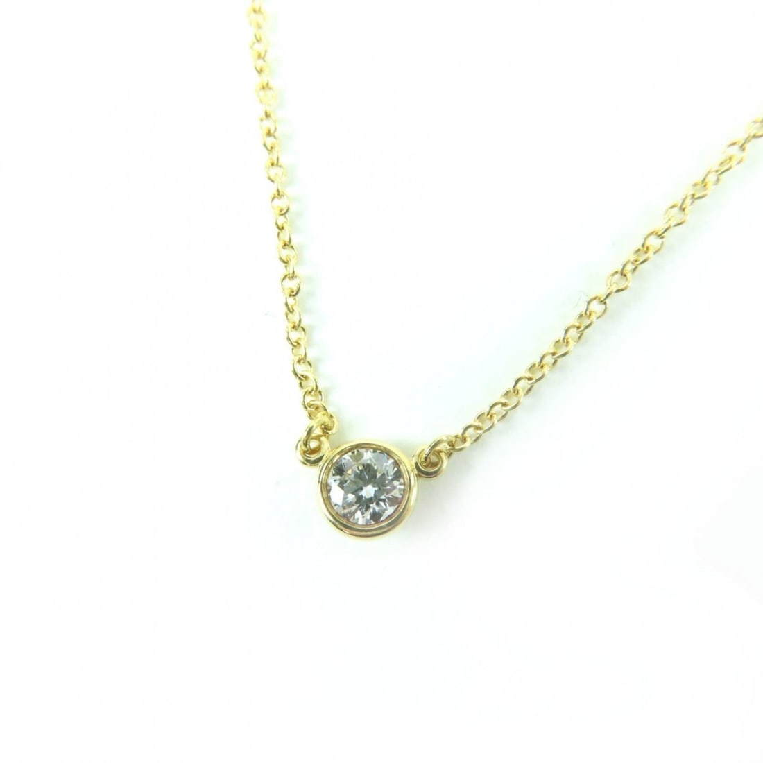 TIFFANY&Co. Tiffany & Co. Elsa Peretti Diamond by the Yard Single Pendant 750 0.12ct K18 (YG) (1 of 18)
