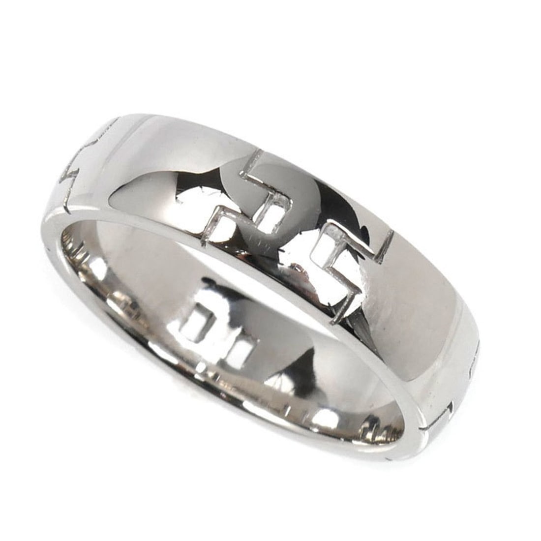 HERMES Hermes 18KWG White Gold Hercules Ring, Size 56, 8.2g, Men's (1 of 19)