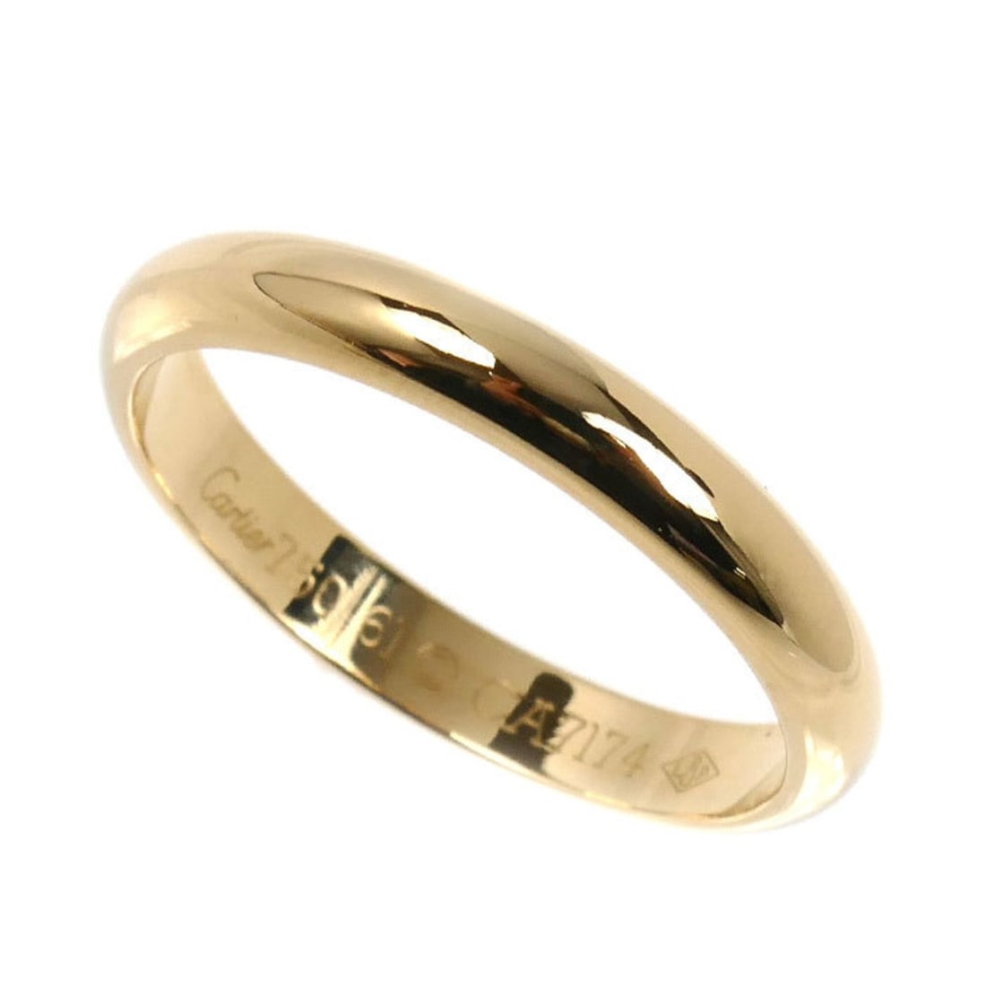 CARTIER Cartier 18KYG Yellow Gold 1895 Wedding Ring, Size 61, 4.9g, Men's: --- Catalog ---Category: SizeUS Size: 10Brand Size: 61Category: DesignType: Band ringGender: MenMaterial: Yellow gold (18K)Category: GeneralBrand: CartierCountry of Origin: France--- Item List ---Sect