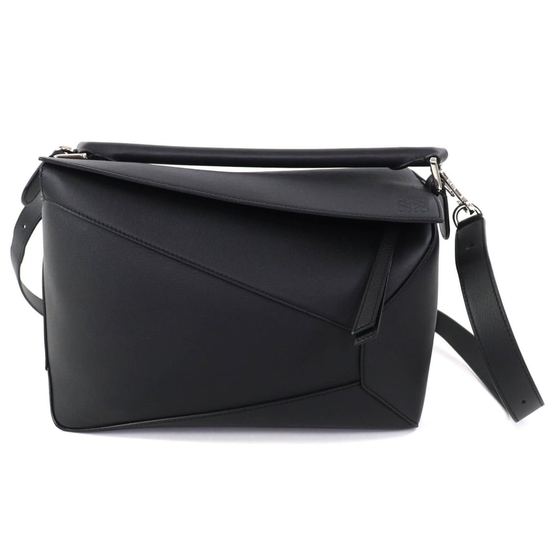 LOEWE A510P49X14 Puzzle Edge Medium 2-Way Classic Calf Leather Handbag/Shoulder Bag, Black, with (1 of 17)