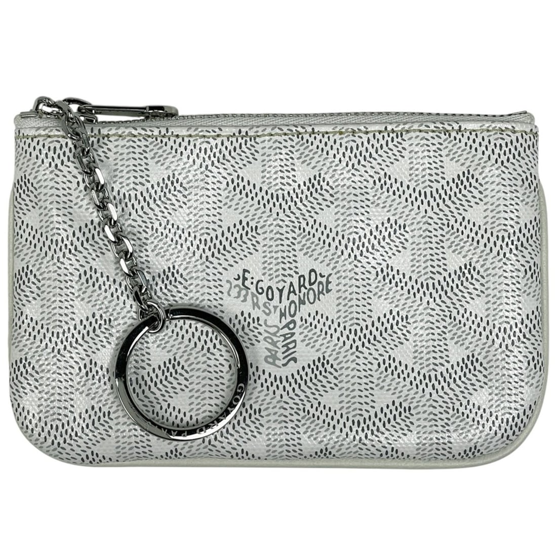 Goyard Senanano Key Pouch Ring Case Coated Canvas White Women's (1 of 18)