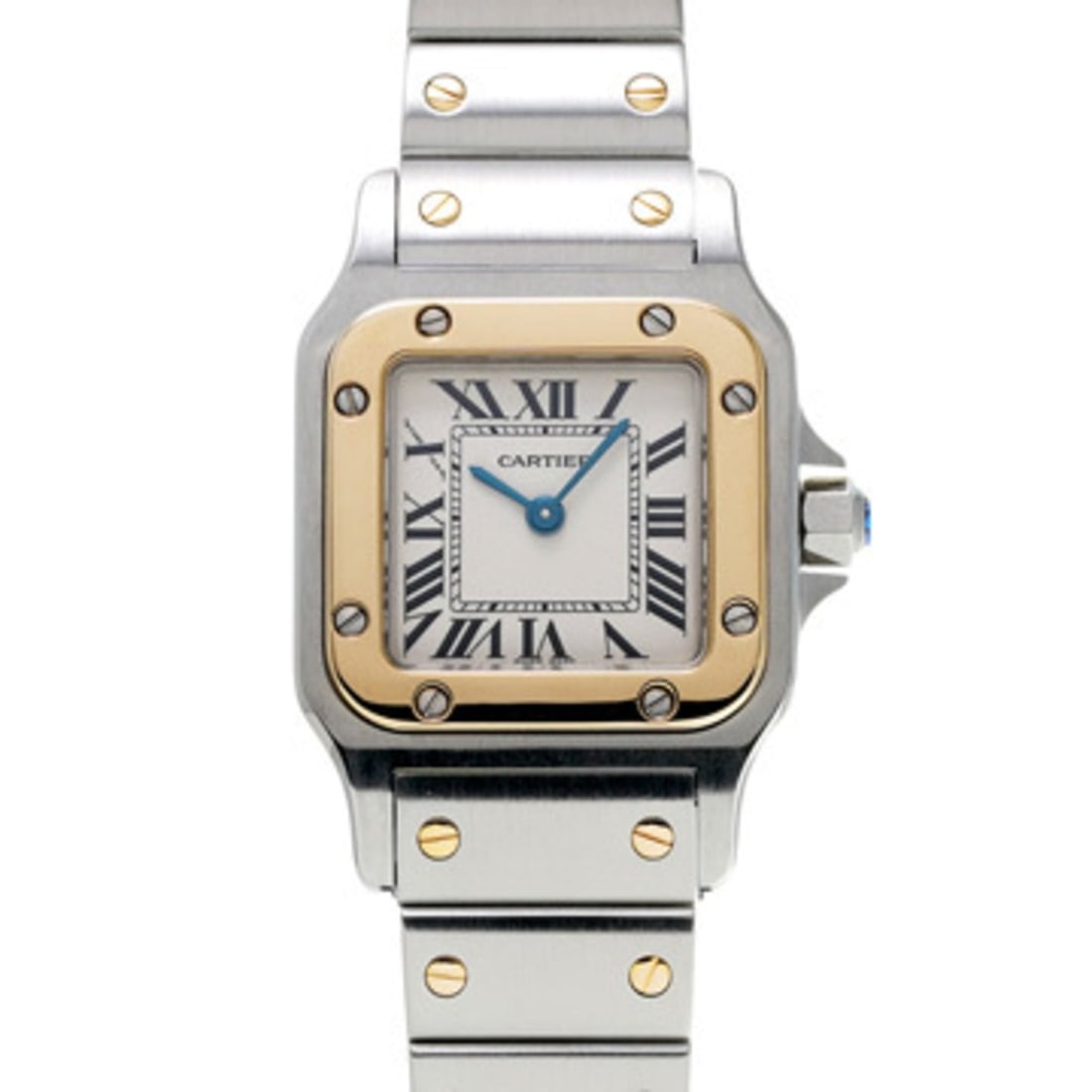 Cartier Santos Galbee SM W20012C4 Ivory Women's Quartz Watch (Pre-owned) - Ginzo: --- Catalog ---Category: SizeWrist Size: 18cm / 7.08''Case Diameter: 26mm / 1.02''Category: DesignType: WristwatchGender: WomenColor (Dial): IvoryMaterial (Band): Stainless steel, Yellow goldMaterial