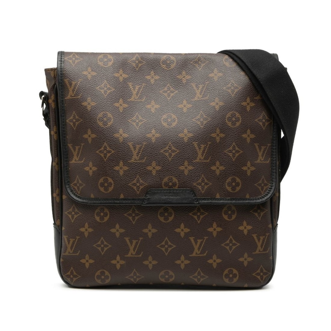 Louis Vuitton Monogram Macassar Bass MM Crossbody Shoulder Bag M56715 Brown Leather Women's LOUIS (1 of 20)
