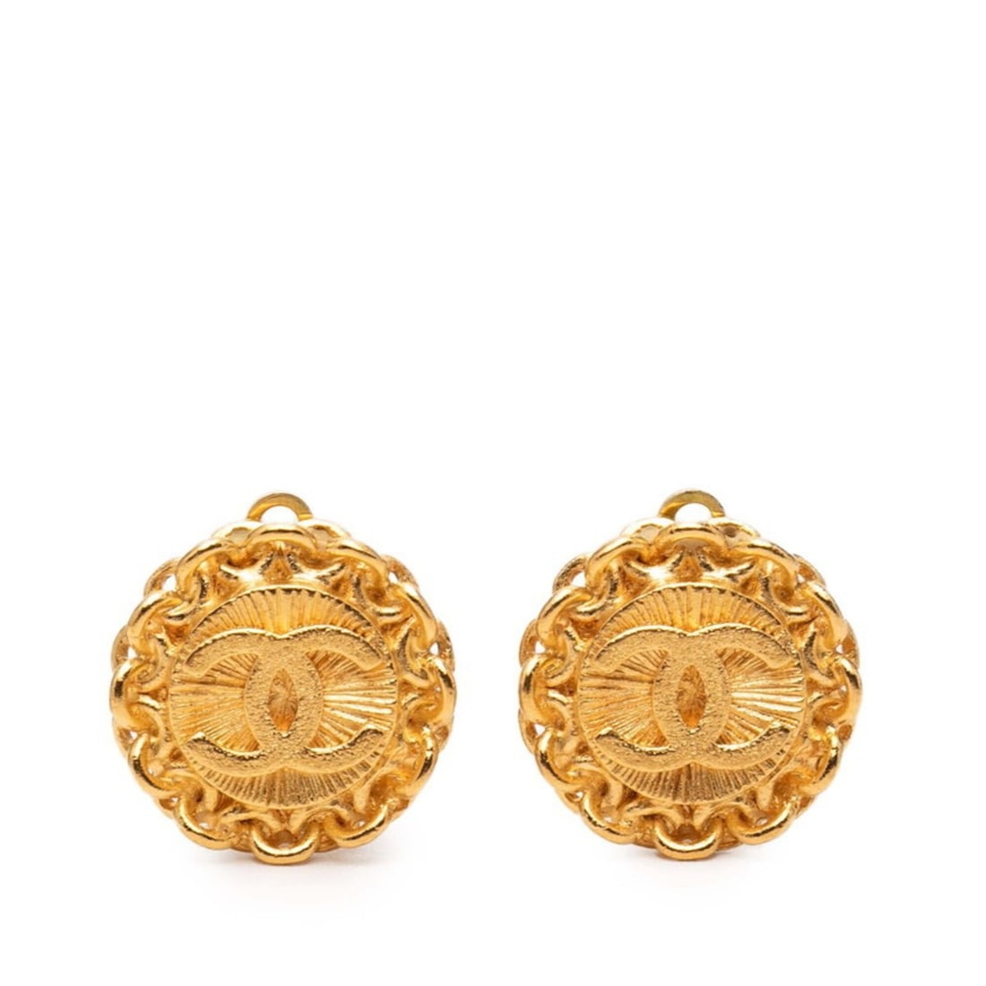 Chanel Coco Mark Earrings, Gold Plated, Women's CHANEL (1 of 20)