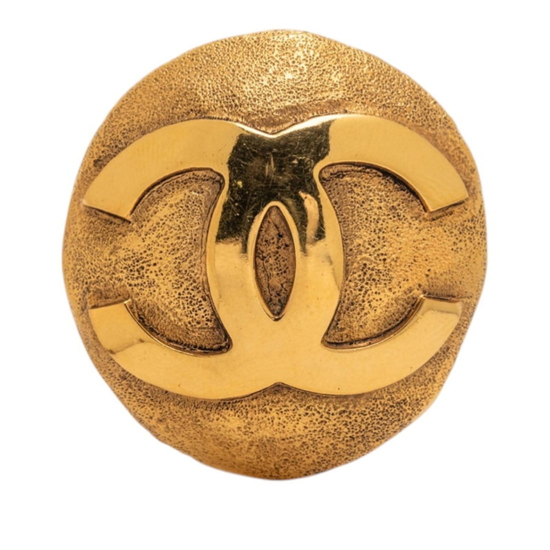 Chanel Vintage Coco Mark Round Brooch Gold Plated Women's CHANEL (1 of 10)