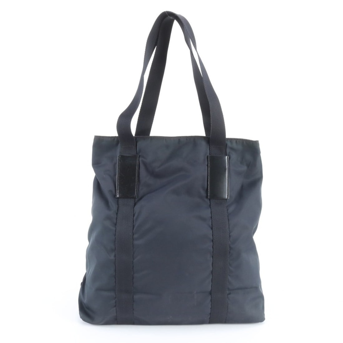 Prada Tessuto Nylon Triangle Logo Leather Tote Bag, Handbag, Shoulder Business Bag for Men (1 of 12)