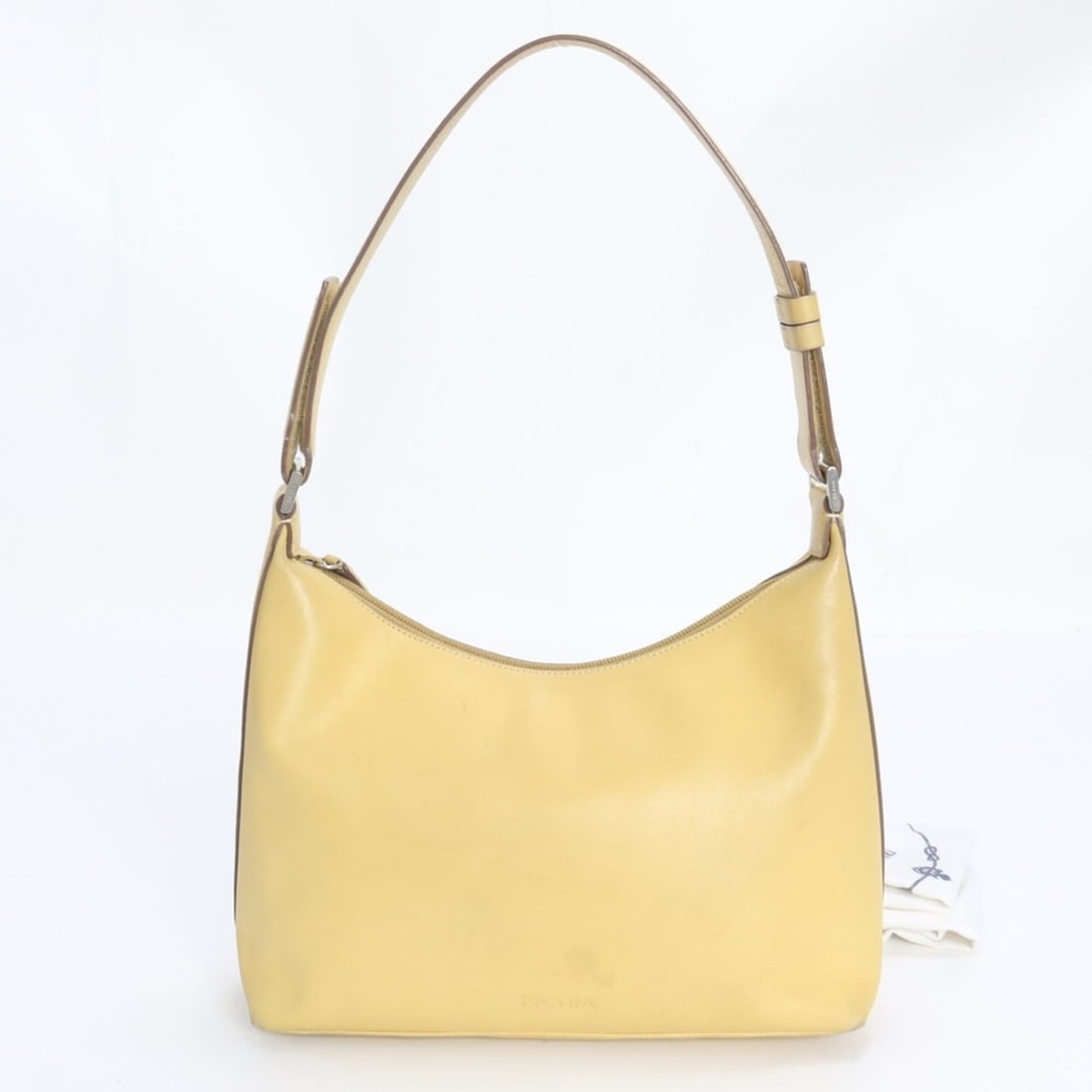 Prada Leather One-Shoulder Bag, Shoulder Handbag, Genuine Leather, Brand Name, Women's: --- Catalog ---Category: SizeSize (HxWxD): 23cm x 28cm x 12cm / 9.05'' x 11.02'' x 4.72''Category: DesignType: Handbag, Shoulder bagColor: YellowGender: WomenMaterial: Leather Category: GeneralBrand: