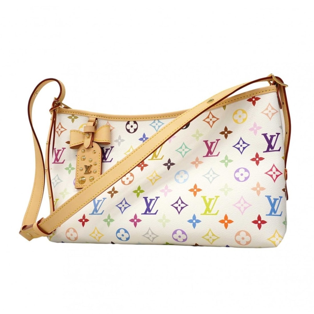 Louis Vuitton Shoulder Bag Monogram Multicolor LV x TM Carryall EW M27578 White Women's (1 of 10)