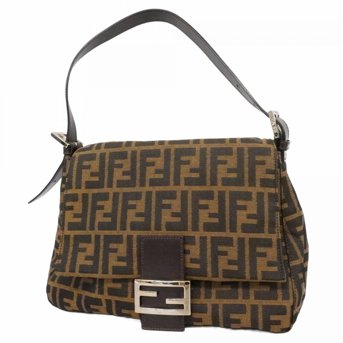 Fendi Zucca Mamma Bucket Nylon Canvas Handbag, Brown, Women's: --- Catalog ---Category: SizeSize (HxWxD): 23cm x 28.5cm x 12.5cm / 9.05'' x 11.22'' x 4.92''Category: DesignType: HandbagColor: BrownGender: WomenMaterial: Nylon canvas Hardware Color: