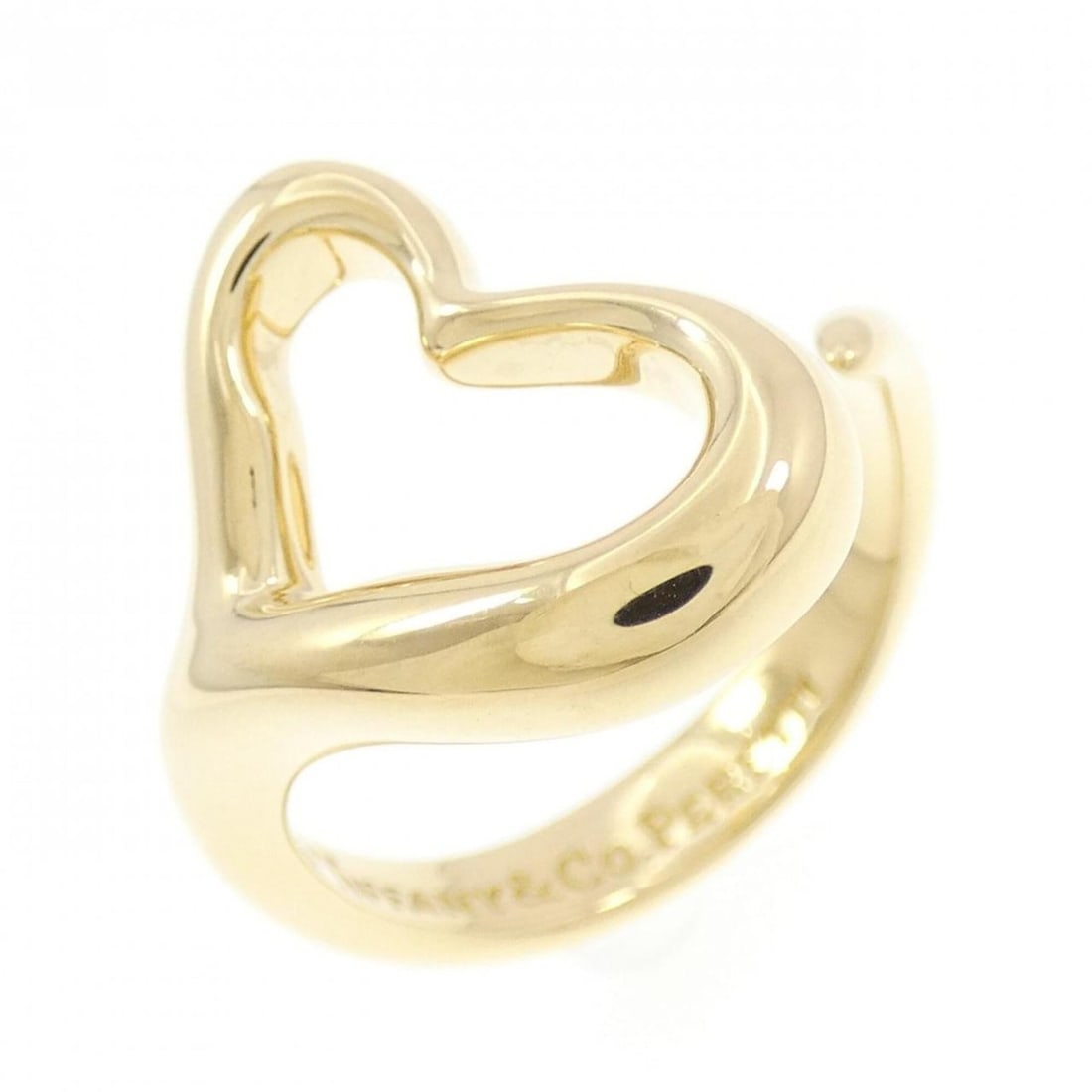 Tiffany Open Heart Ring: --- Catalog ---Category: SizeJP Size: 12.0US Size: 6.5Category: DesignType: Band ringGender: WomenMaterial: Yellow gold (18K)Category: GeneralBrand: Tiffany--- Item List ---Section: ConditionRanking: