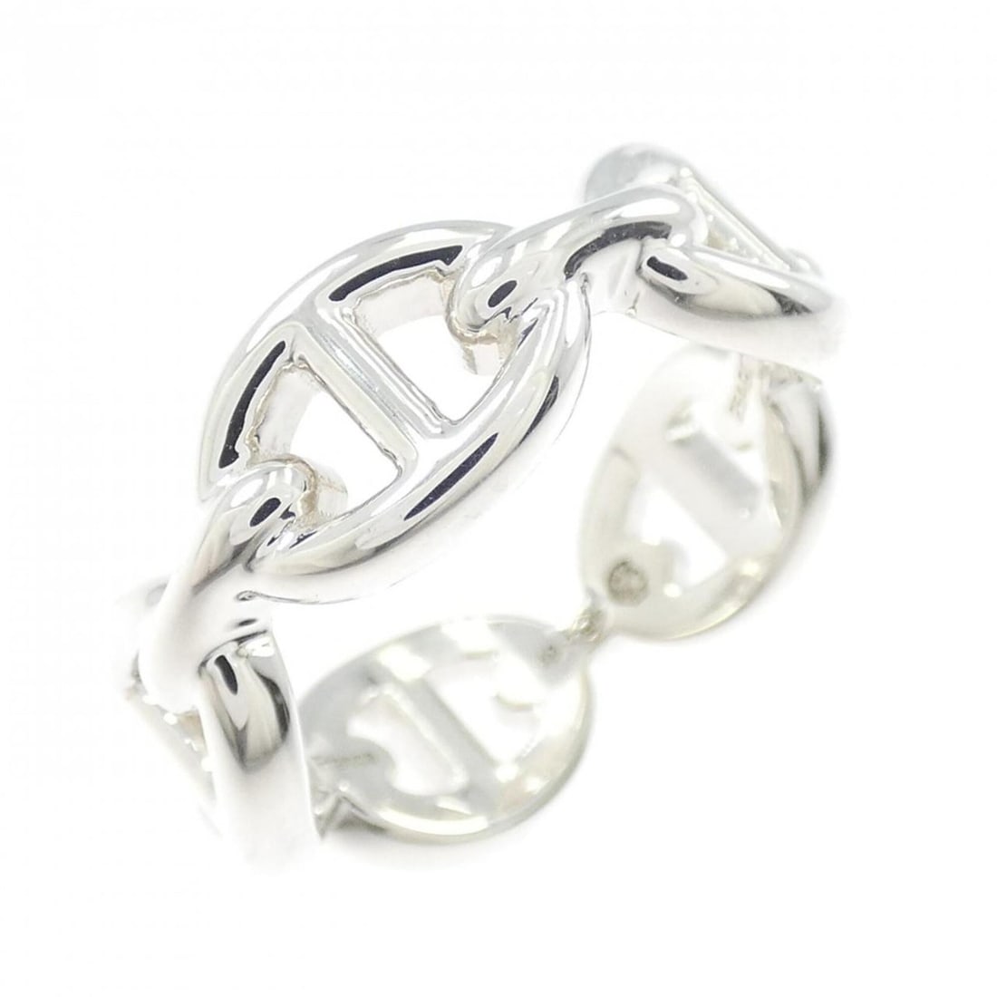 Hermes Hermès Chaine d'Ancre Enchainée Ring: --- Catalog ---Category: SizeUS Size: 5Brand Size: 49Category: DesignType: Band ringGender: WomenMaterial: Silver 925Category: GeneralMPN: H109507BBrand: Hermes--- Item List ---Section: ConditionRanki