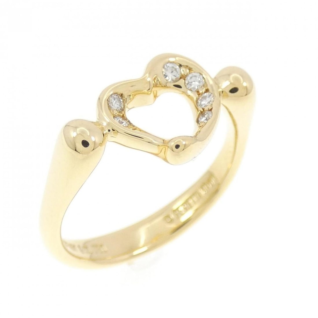 Tiffany Open Heart Ring: --- Catalog ---Category: SizeJP Size: 6US Size: 3.5Category: DesignType: Band ringColor: Yellow goldStone: DiamondGender: WomenMaterial: Yellow gold (18K)Category: GeneralBrand: Tiffany--- Item List -