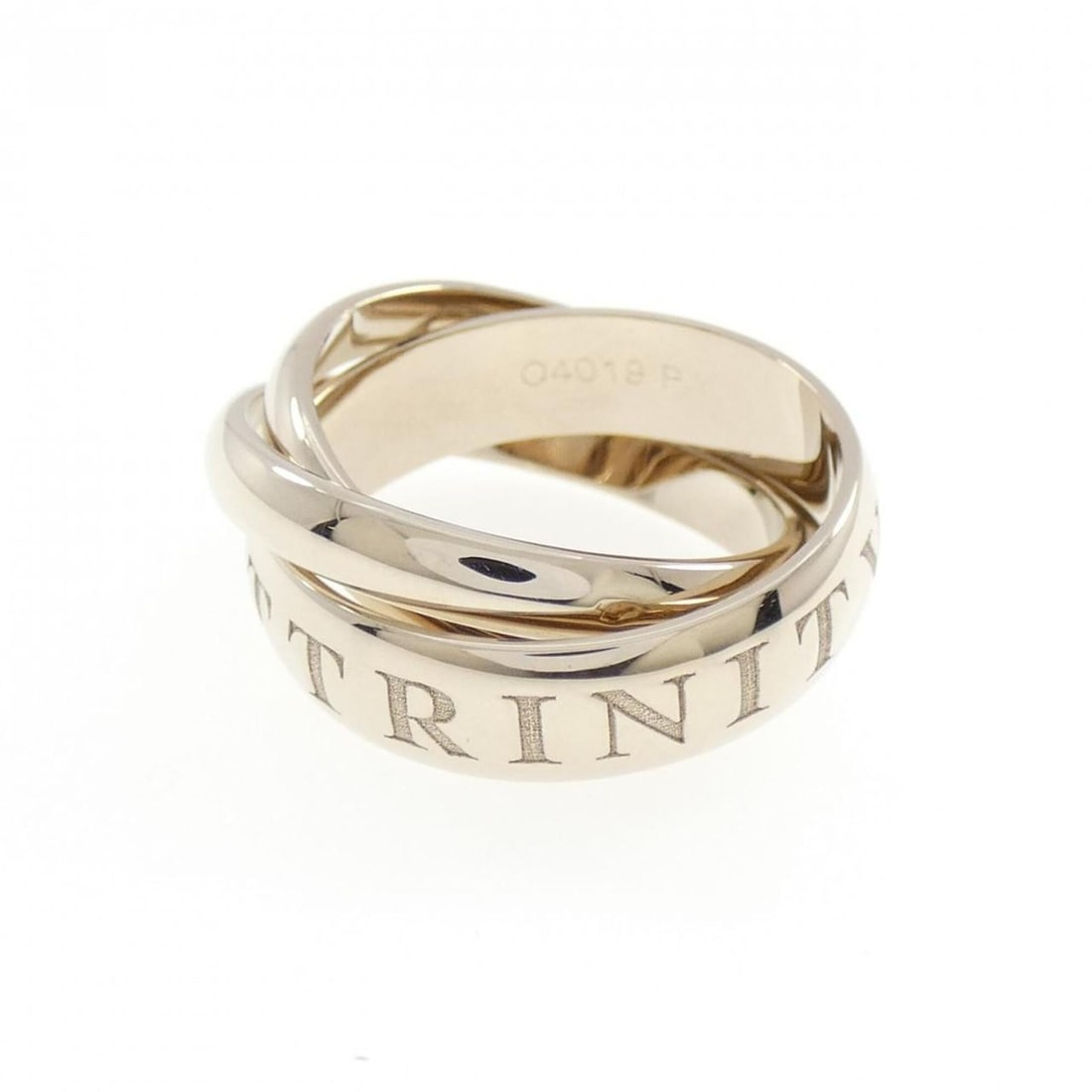 Cartier Trinity 1998 Christmas Limited Edition Ring: --- Catalog ---Category: SizeUS Size: 6.5Brand Size: 52Category: DesignType: Band ringGender: WomenMaterial: White gold (18K)Category: GeneralBrand: Cartier--- Item List ---Section: ConditionRanking: