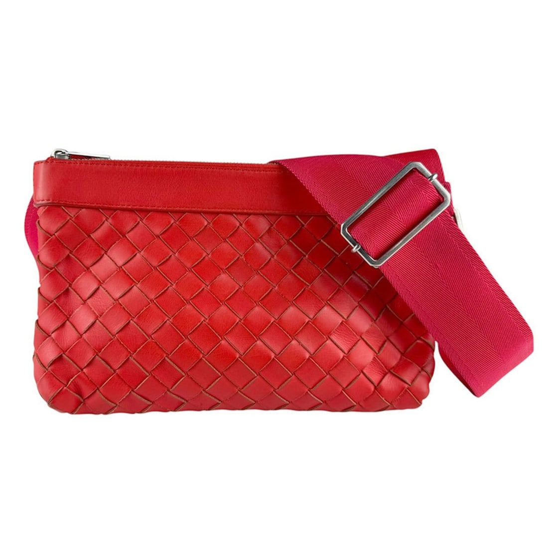 Bottega Veneta Maxi Intrecciato Leather Shoulder Bag, Red, for Men and Women, Free Shipping, z9216: --- Catalog ---Category: SizeSize (HxWxD): 18cm x 26cm x 3cm / 7.08'' x 10.23'' x 1.18''Category: DesignType: Shoulder bagColor: Red colorGender: Men,WomenMaterial: Leather Category: GeneralBrand: