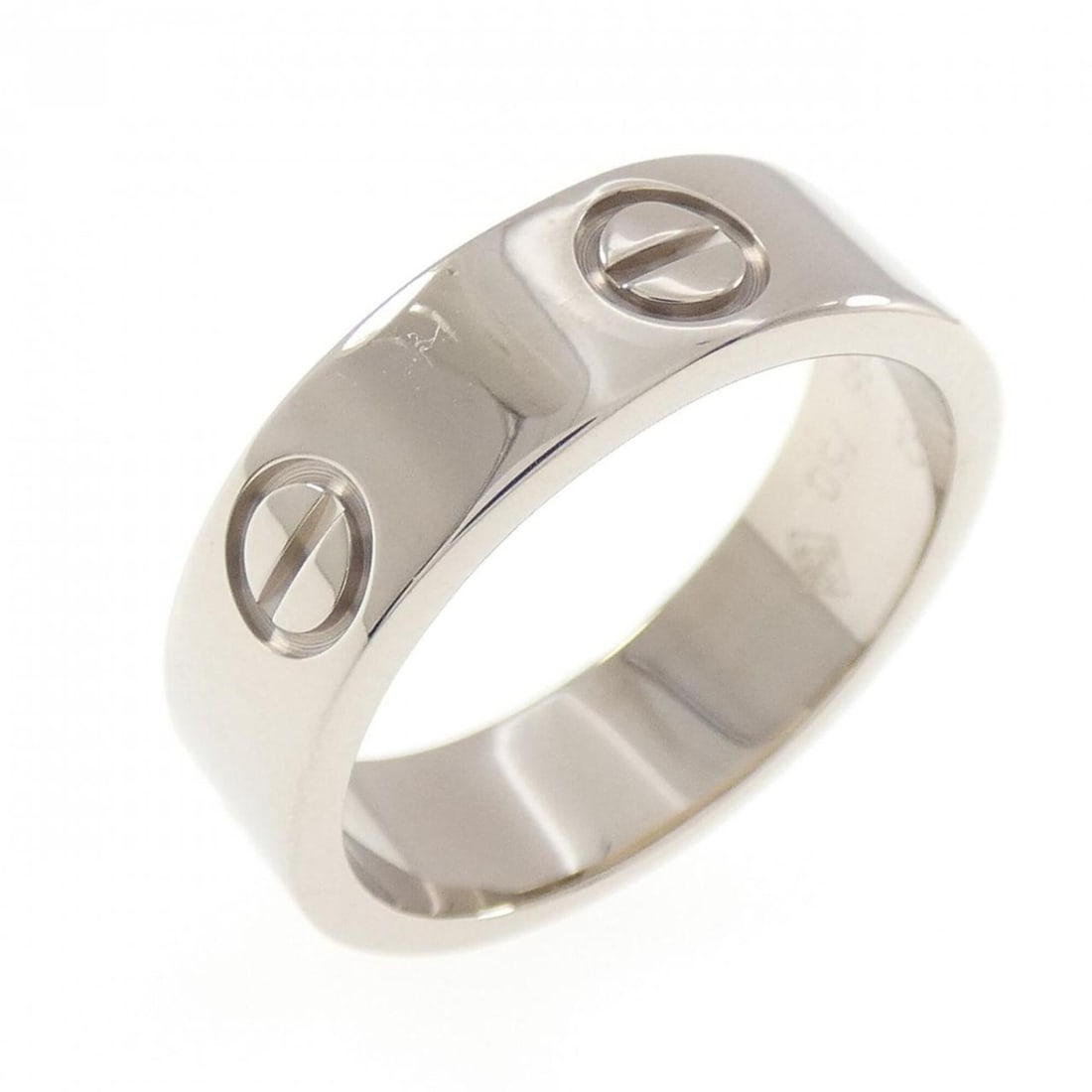 Cartier Love Ring: --- Catalog ---Category: SizeUS Size: 6.5Brand Size: 52Category: DesignType: Band ringGender: WomenMaterial: White gold (18K)Category: GeneralMPN: B4084700Brand: Cartier--- Item List ---Section: