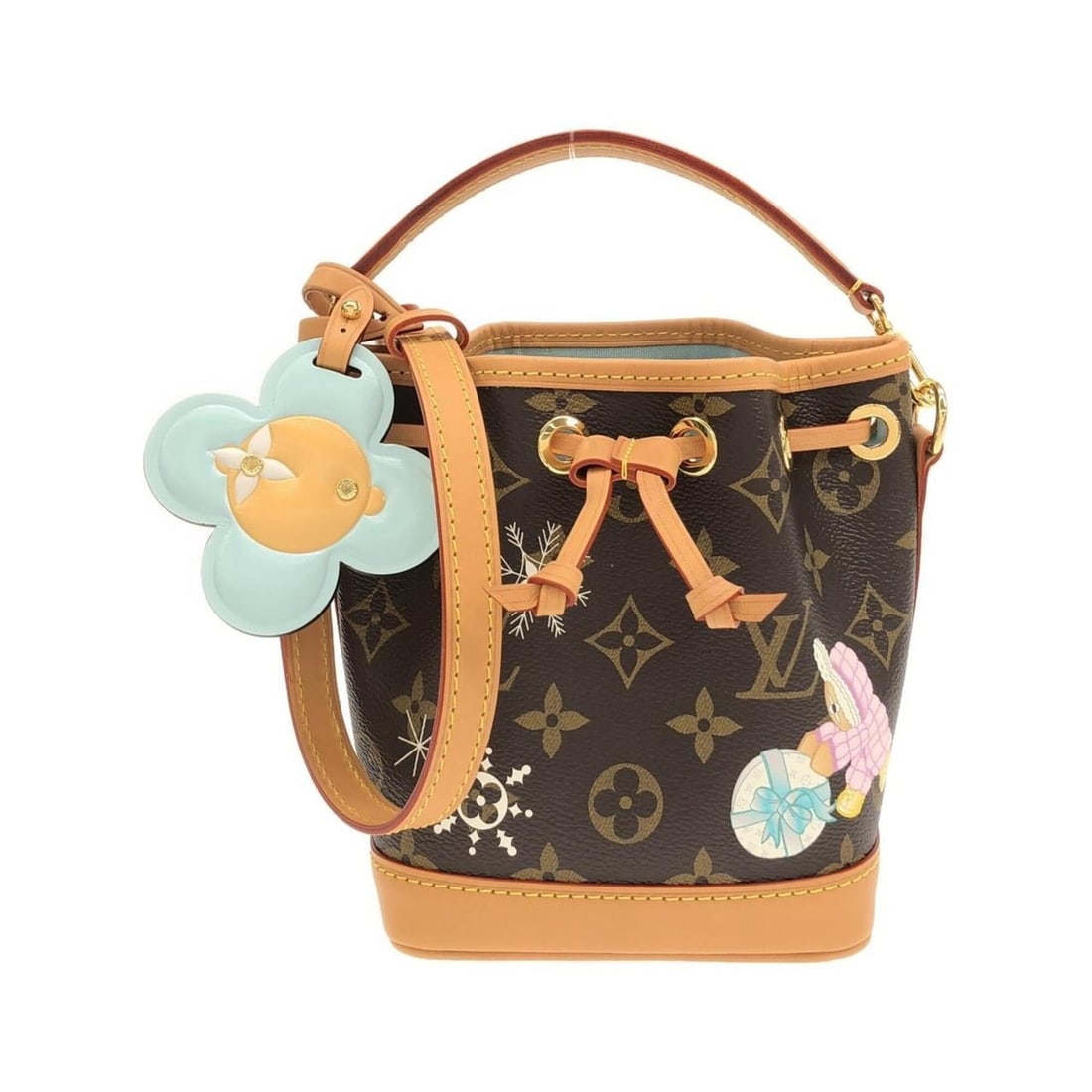 Louis Vuitton Monogram (Vivienne Holiday) Nano Noe M12221 Shoulder Bag: --- Catalog ---Category: SizeWeight: 290g / 10.22oz.Size (HxWxD): 15.5cm x 20cm x 10cm / 6.1'' x 7.87'' x 3.93''Strap Length: 96cm - 111cm / 37.79'' - 43.7''Category: DesignType: Shoulder bagColor:
