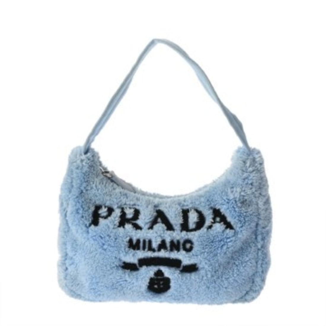 PRADA Re-Edition 2000 Terry Mini Bag, Blue, 1NE515, Women's Fabric Handbag, B Rank, Used, Ginzo (1 of 12)