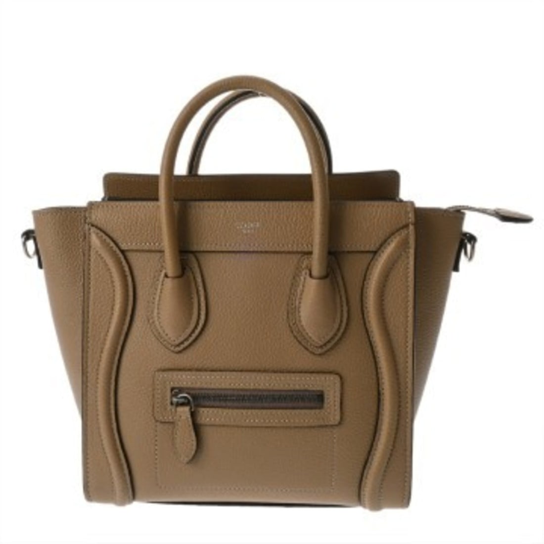 CELINE Luggage Nano 2WAY Dune 189243 Women's Drummed Calf Handbag AB Rank Used Ginzo (1 of 11)