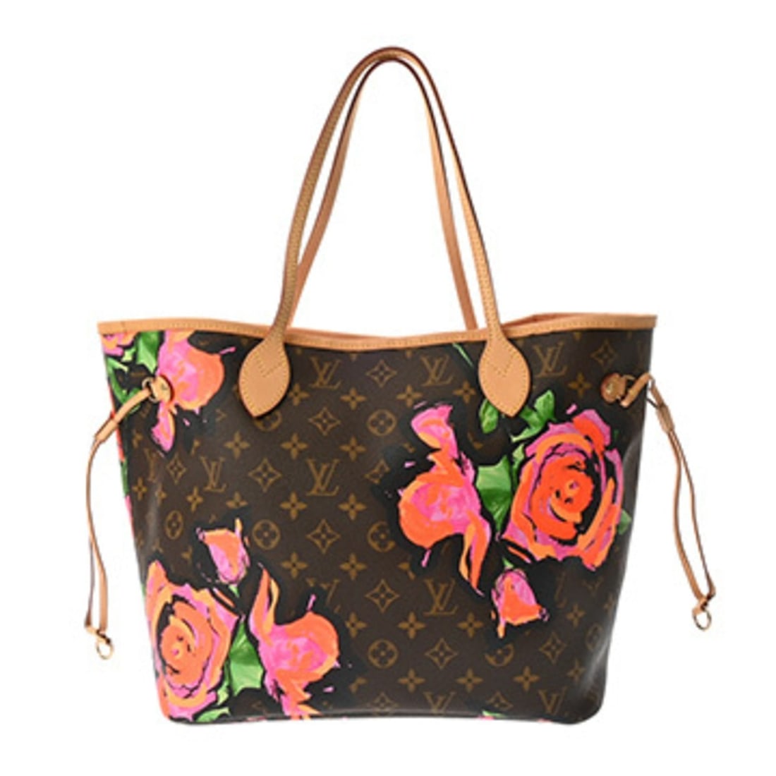 LOUIS VUITTON Louis Vuitton Monogram Rose Neverfull MM Brown M48613 Women's Canvas Tote Bag AB Rank (1 of 15)