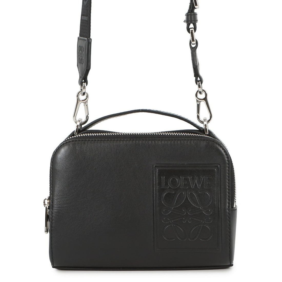 Loewe Shoulder Bag Crossbody Camera Mini Satin Calf Leather C565R41X05 LOEWE Black Handbag Men's (1 of 17)