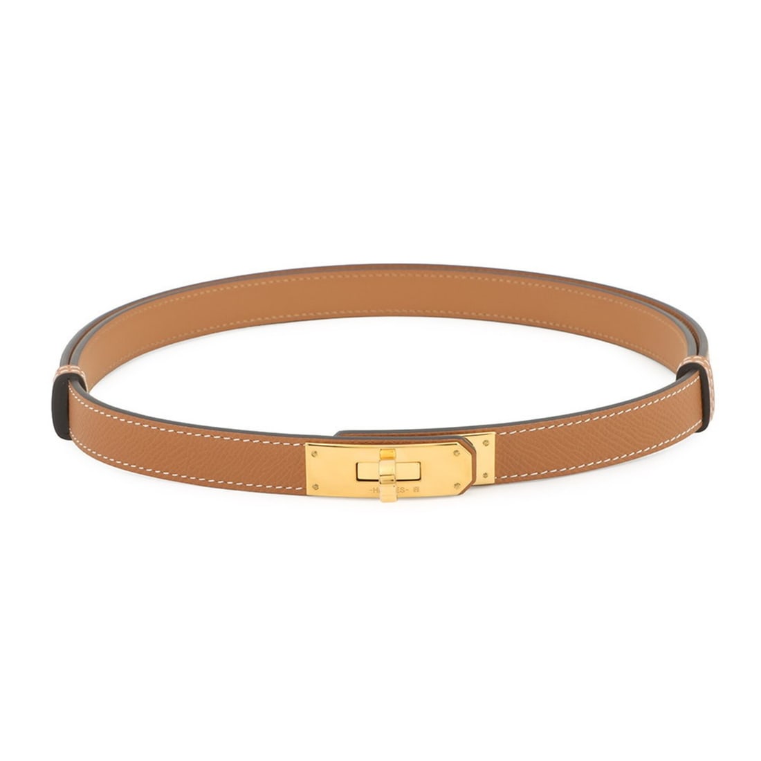 Hermes Kelly Belt Gold Epsom Leather W Stamp Women's HERMES (1 of 15)