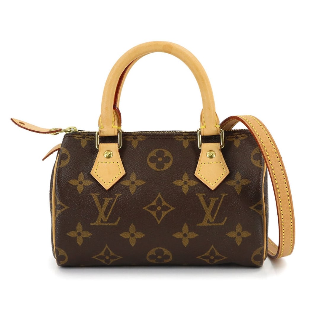 Louis Vuitton LOUIS VUITTON Monogram Mini Speedy 2-way Hand Shoulder Handbag Brown M41534 (1 of 11)