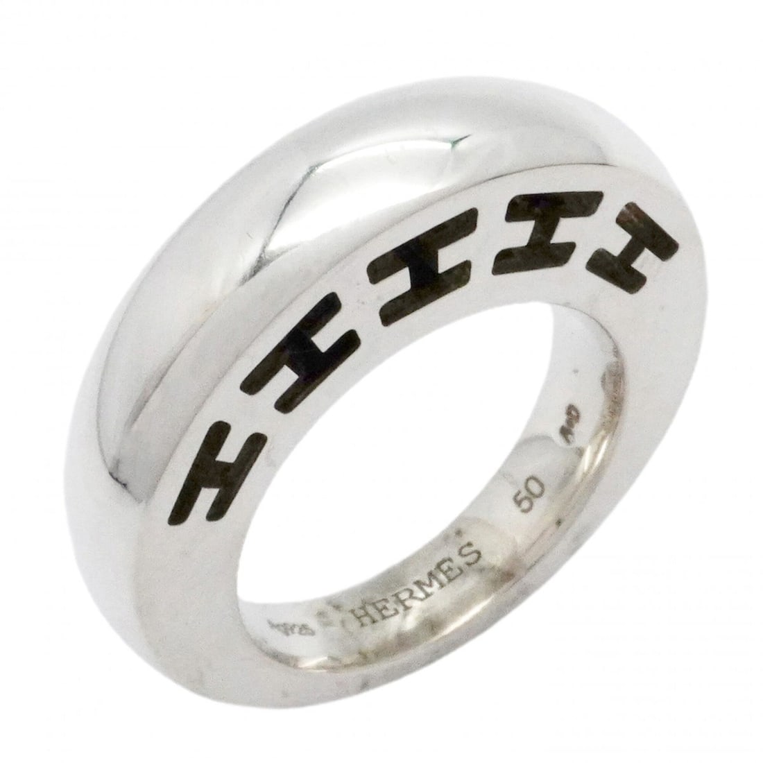 Hermes Clarte Ring, Sterling Silver 925, Size 50, Women's (1 of 10)