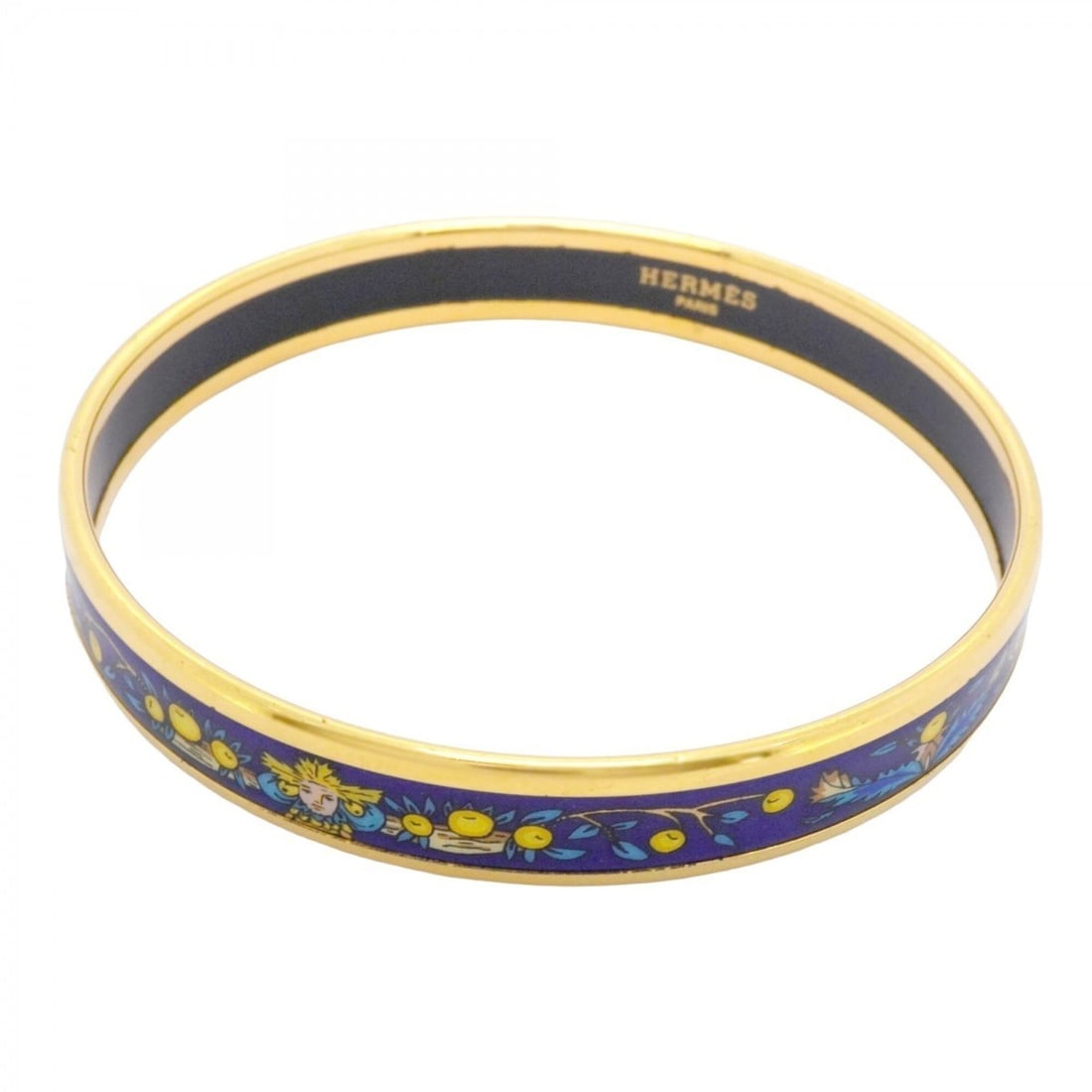 Hermes Bangle Email PM GP Plated Gold Blue Women's: --- Catalog ---Category: SizeLength: 20.5cm / 8.07''Category: DesignType: BangleColor: Blue, GoldGender: WomenMaterial: Gold platingCategory: GeneralBrand: Hermes--- Item List ---Section: ConditionRan