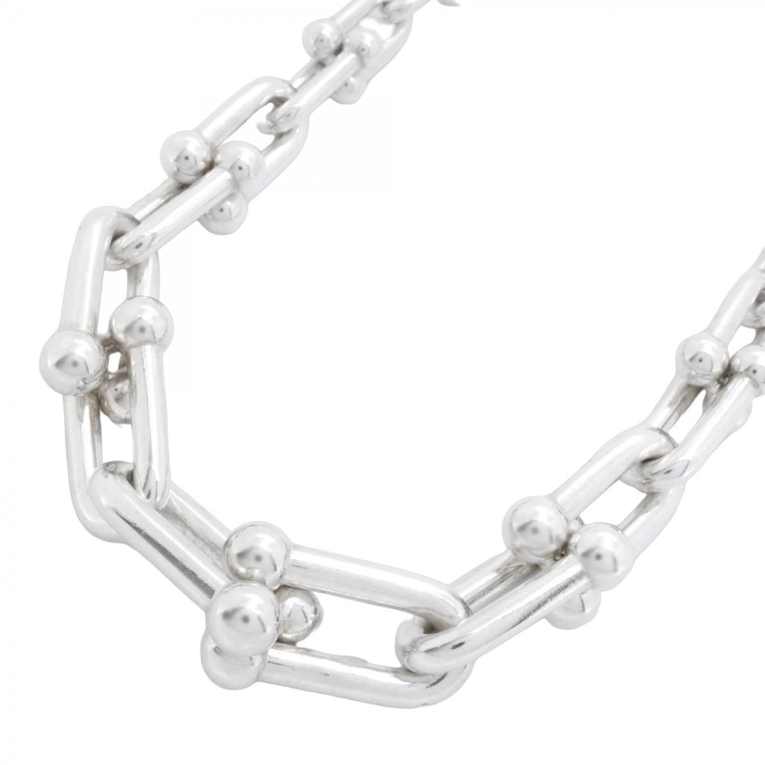 Tiffany & Co. Hardware Graduated Sterling Silver Necklace (925) - Men's Women's (1 of 20)