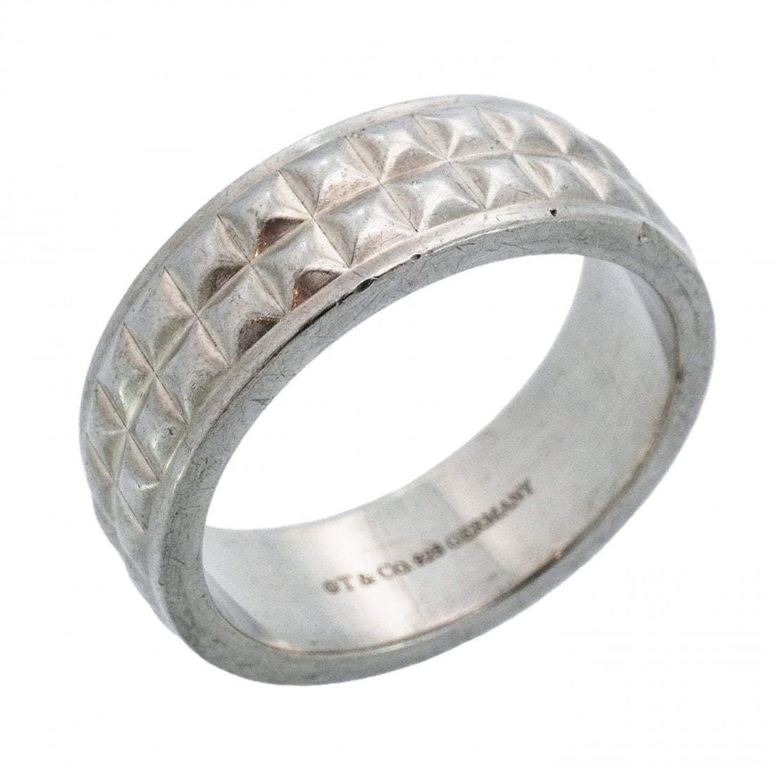 Tiffany & Co. Studless Sterling Silver Ring, Size 26, Men's (1 of 20)