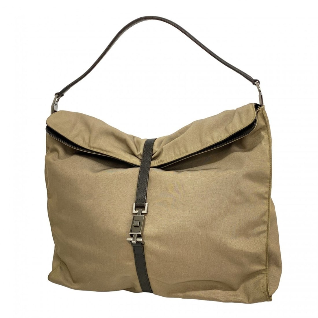 Gucci Jackie Shoulder Bag 001 3348 Nylon Khaki Brown Women's (1 of 11)