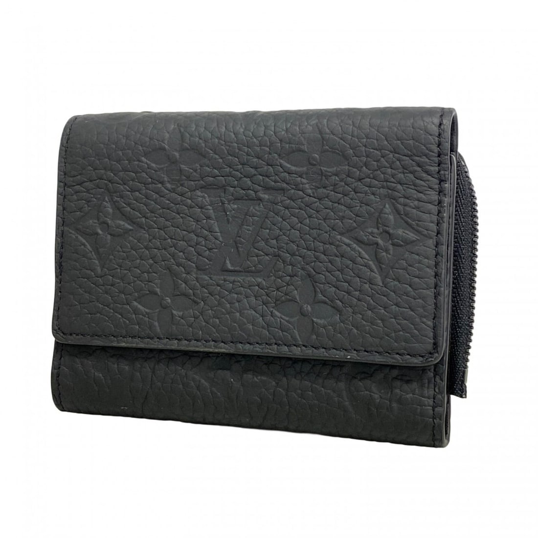 Louis Vuitton Tri-fold Wallet Monogram Taurillon Portefeuille Pilot M82556 Noir Men's (1 of 14)