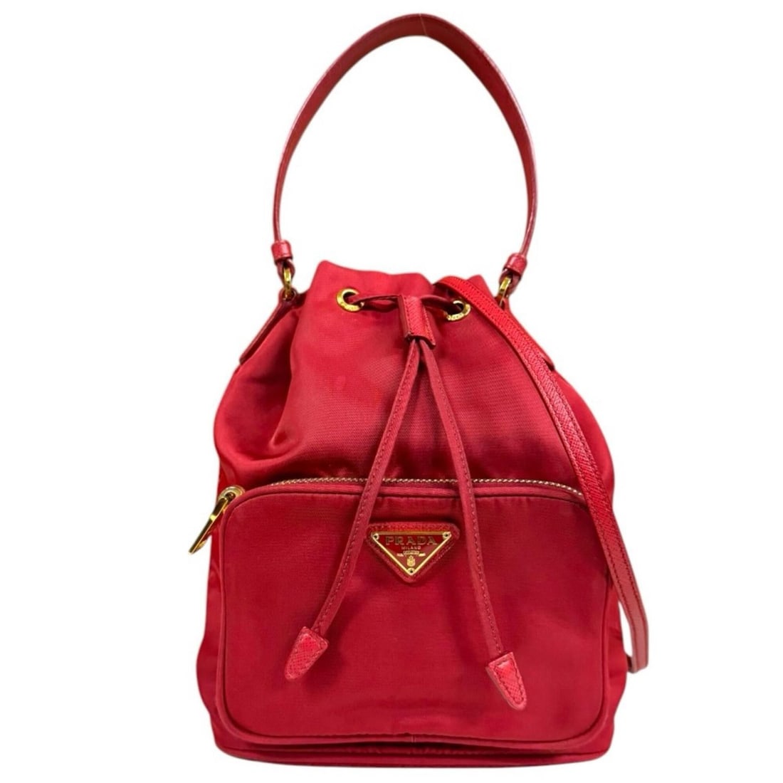Prada Shoulder Bag, Nylon 1BH038, Red, Women's, PRADA 2-way (1 of 15)