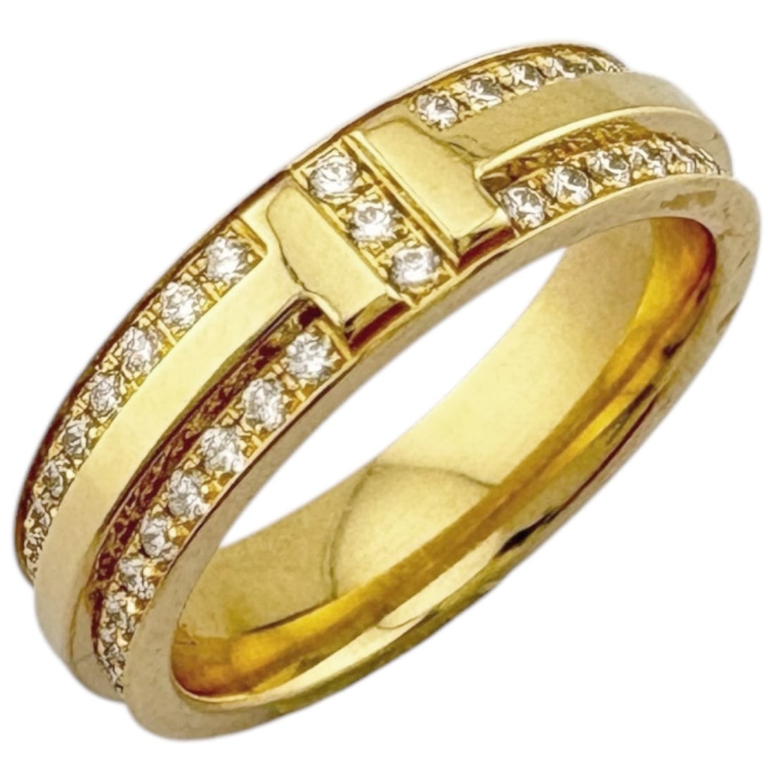 Tiffany & Co. T Narrow Ring, 18K Gold, Women's Ring. (1 of 14)
