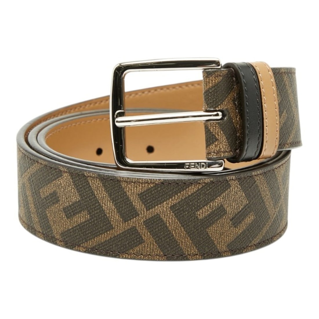 Fendi Zucca size 95 (38) belt, dark green and brown leather, men's.: --- Catalog ---Category: SizeWidth: 3.5cm / 1.37''Length: 90cm - 100cm / 35.43'' - 39.36''Category: DesignType: Standard beltColor: Brown, Dark greenGender: MenMaterial (Strap): Leather Category: Gene