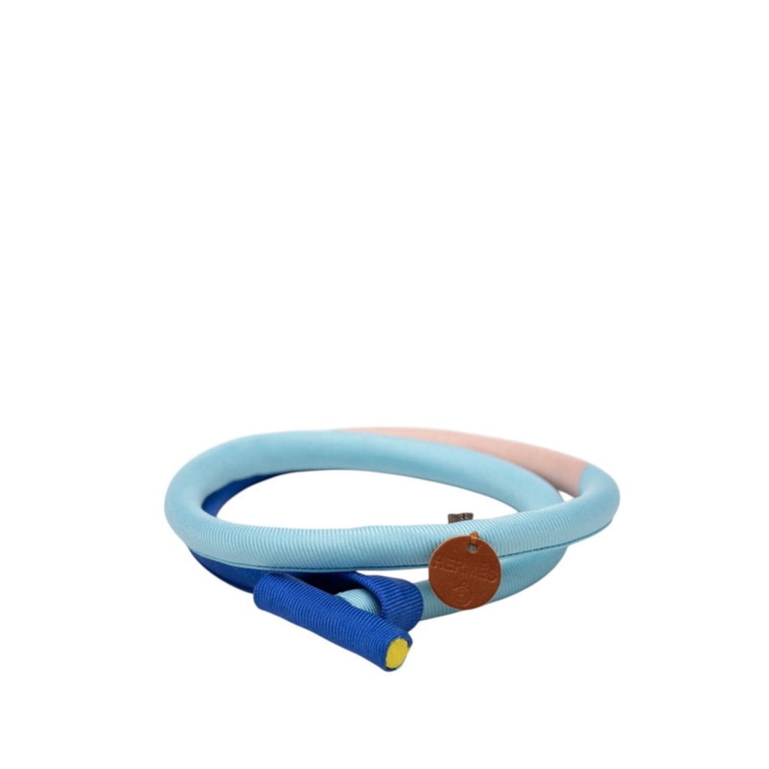 Hermes Petit H Double Strand Bracelet, Blue and Pink Silk, Women's (1 of 9)