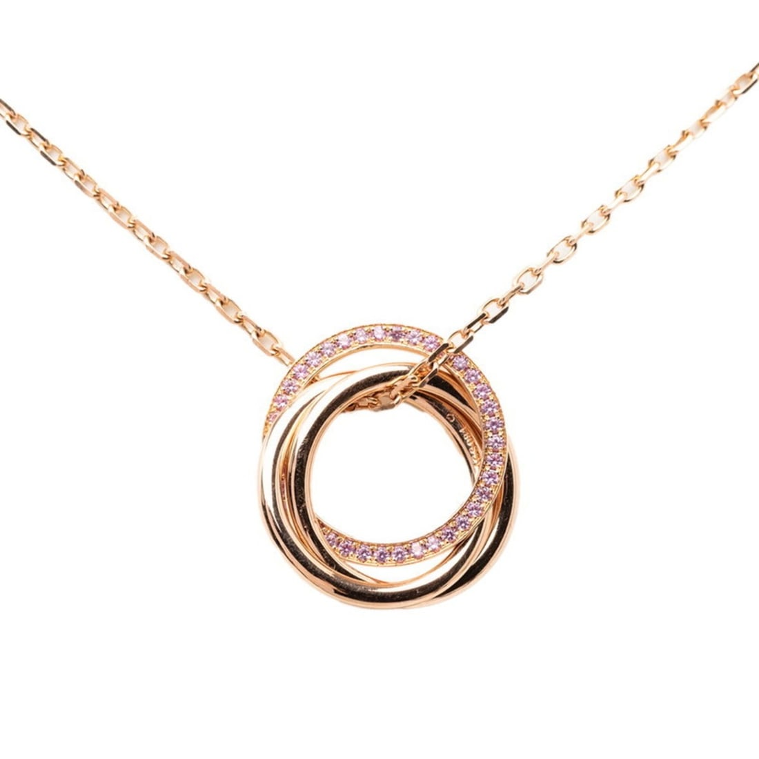 Cartier Trinity Pendant Necklace, Pink Sapphire, 18KPG Gold 750, Women's, CARTIER (1 of 11)