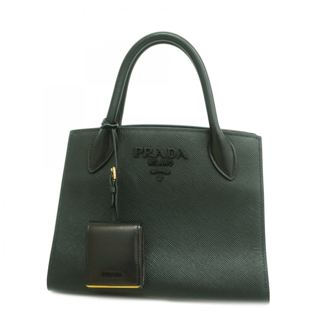 Prada handbag, Saffiano leather, black, women's. (1 of 19)