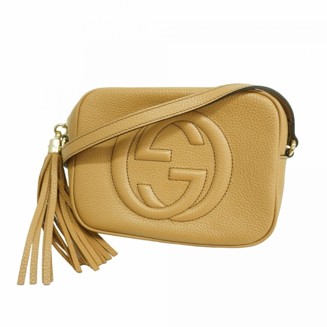 Gucci Soho Shoulder Bag 308364 Leather Beige Women's (1 of 11)