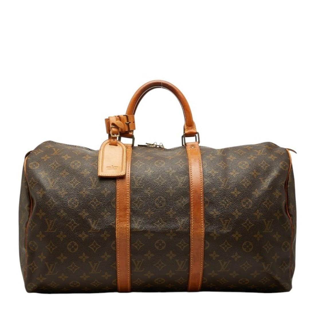 Louis Vuitton Monogram Keepall 50 Boston Bag M41426 Brown Leather Women's LOUIS VUITTON (1 of 15)