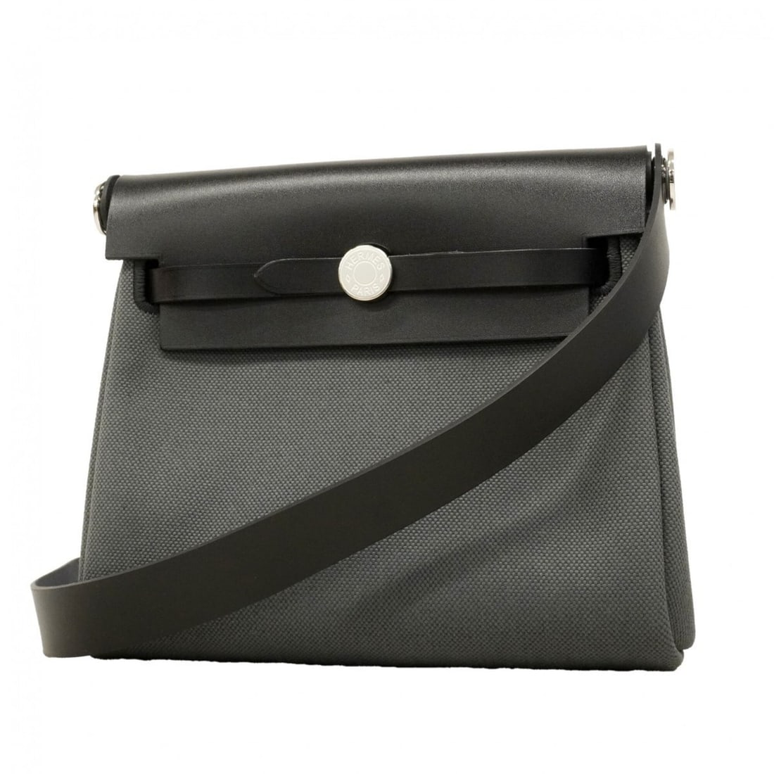 Hermes Shoulder Bag, Herbag Zip Mini, Toile Military, Black, Vert Mangrove, K stamp, Women's.: --- Catalog ---Category: SizeSize (HxWxD): 18cm x 20cm x 6cm / 7.08'' x 7.87'' x 2.36''Category: DesignType: Shoulder bagColor: BlackGender: WomenHardware Color: SilverCategory: GeneralBrand: Hermes--