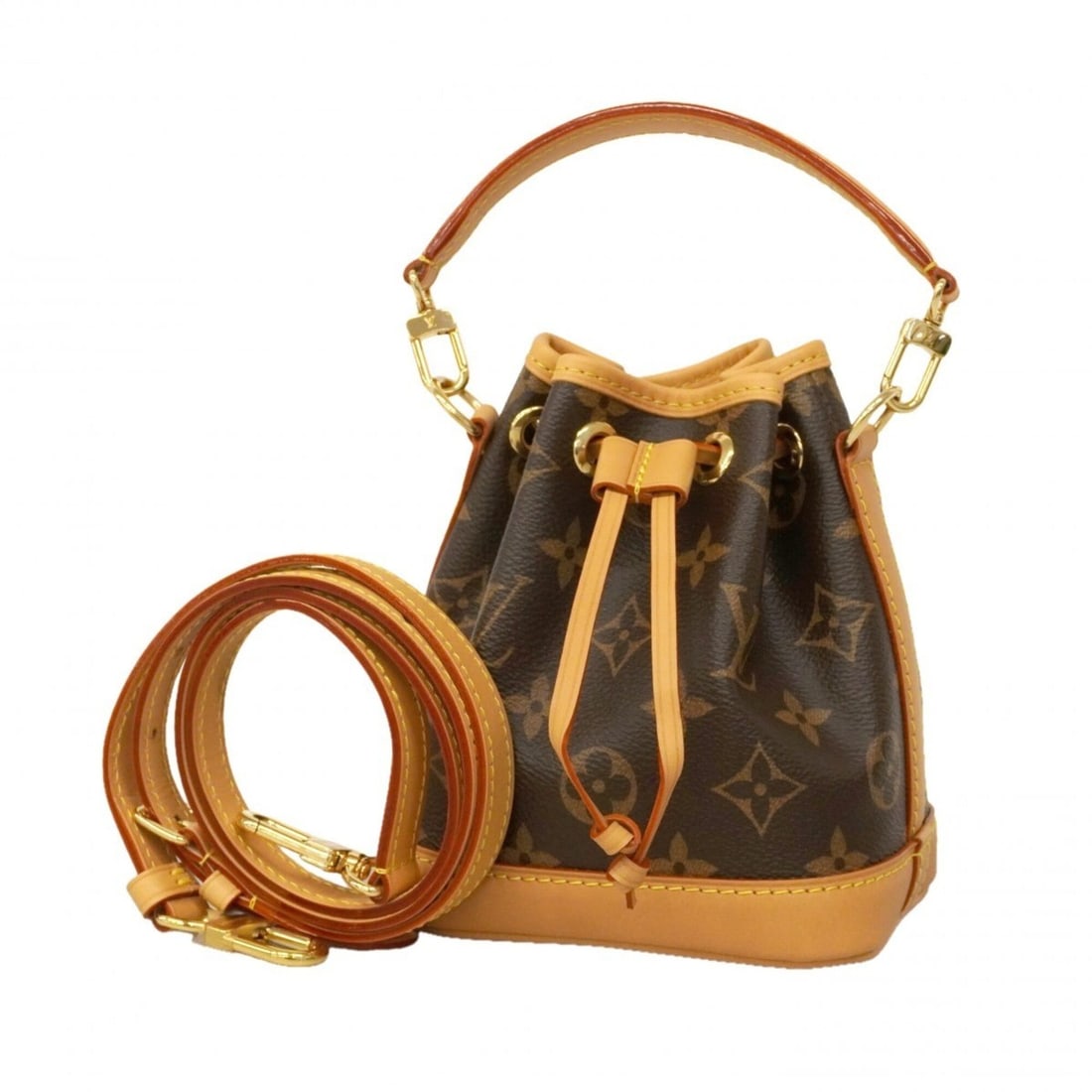 Louis Vuitton Monogram Nano Noe Handbag M81266 Brown 2-way bag for women (1 of 10)