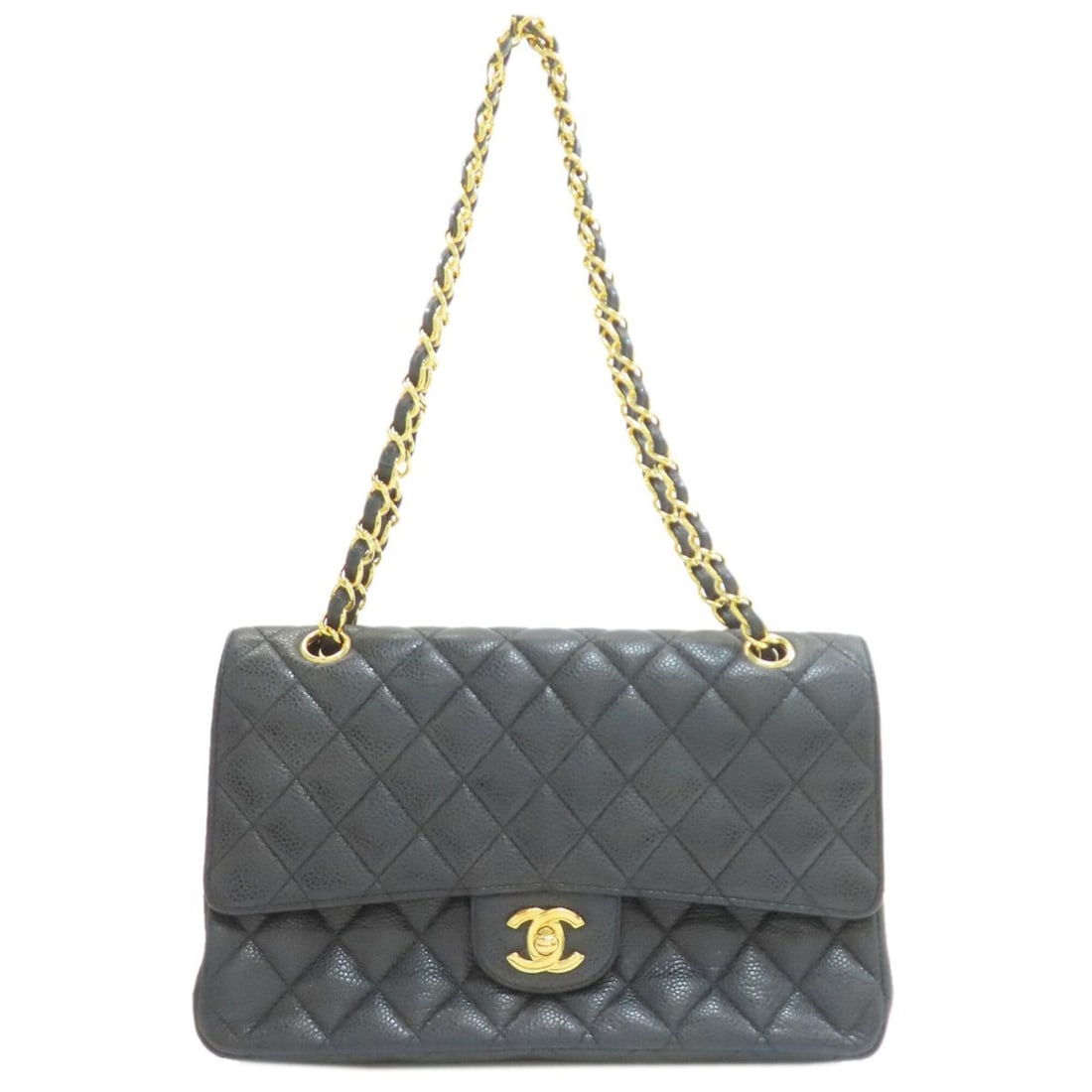 Chanel Matelassé Double Flap Shoulder Bag with Gold Hardware, Grained Calfskin, Women's. (1 of 20)