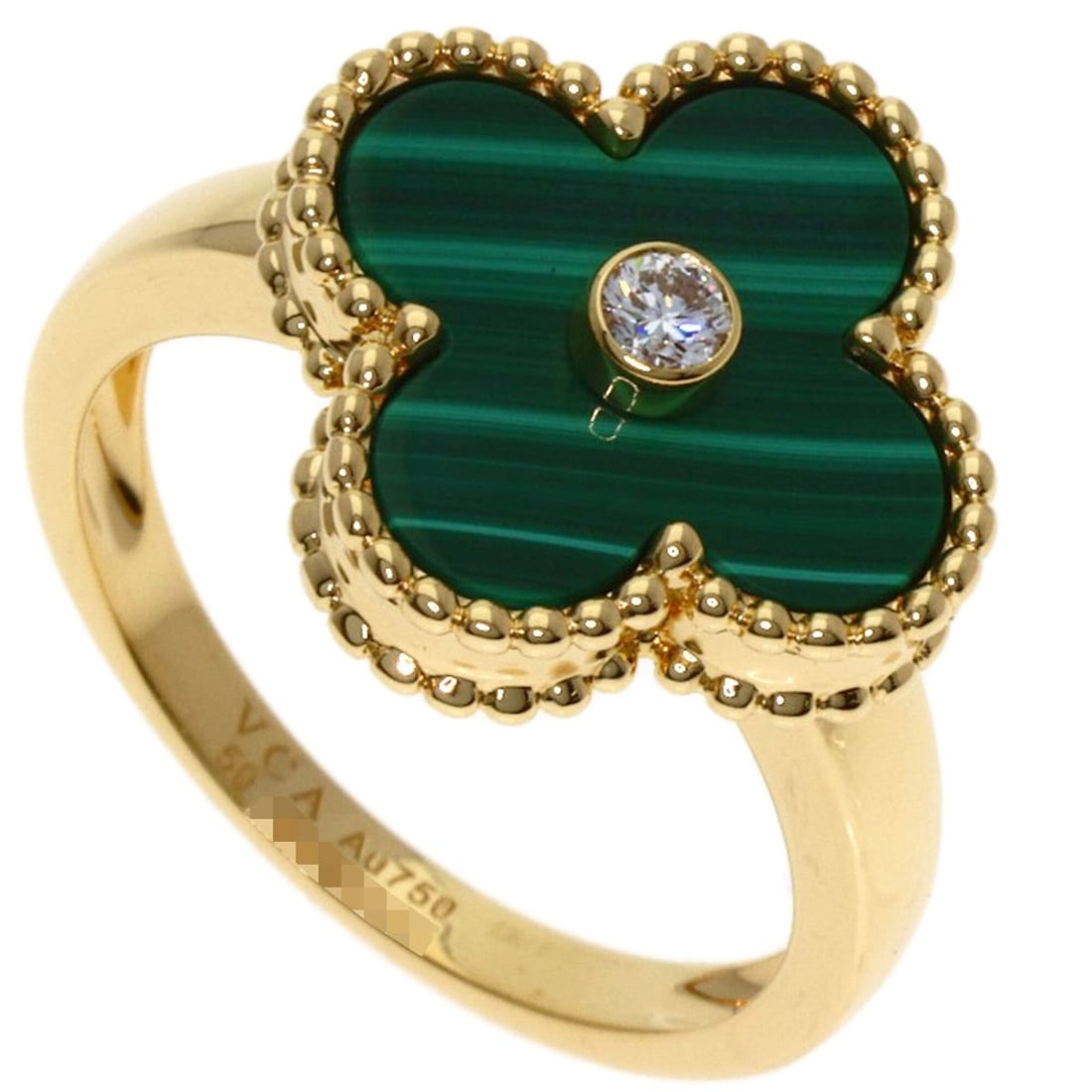 Van Cleef & Arpels Vintage Alhambra Malachite Ring #50 18K Yellow Gold Women's: --- Catalog ---Category: SizeJP Size: 10US Size: 5.5Category: DesignType: Band ringStone: MalachiteGender: WomenMaterial: Yellow gold (18K)Category: GeneralBrand: Van Cleef & Arpels--- Item List ---Se